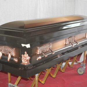 Steel casket with swing handles (last supper)